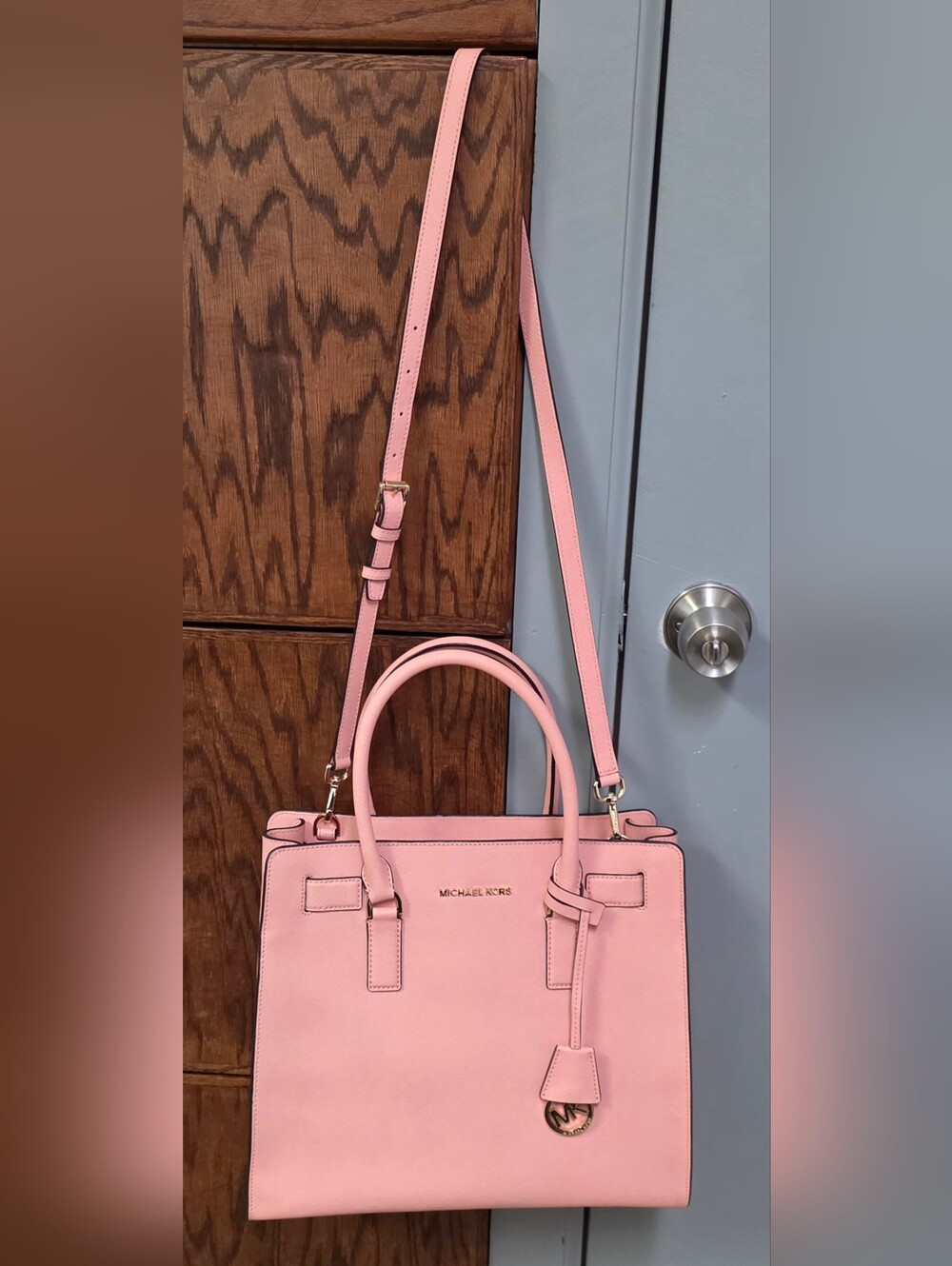 Michael Kors Dillon Pink Saffiano Leather Satchel NWOT